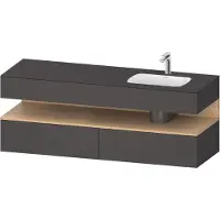 Duravit Einbauwaschtisch-Möbel-Set Qatego 160x50x60cm, Kon-WTU, B, B r, E na/gra m