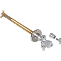 Schlosser JS Frost-Tec - Frostsichere Außenarmatur, mit Sanitärgriff und Rohrbelüfter, für Wandstärke 150-420 mm