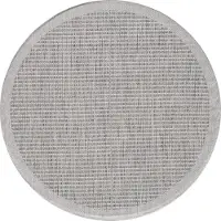 Carpetsale24 In & Outdoor Teppich Terrasse Balkon Küchenteppich Wetterfest Sisal Optik Flachgewebe Einfarbig mit Struktur, Grösse: 160 cm Rund
