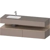 Duravit Einbauwaschtisch-Möbel-Set Qatego 160x50x60cm, Kon-WTU, B l, E Ma/Ba ma