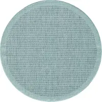 Carpetsale24 In & Outdoor Teppich Terrasse Balkon Küchenteppich Wetterfest Sisal Optik Flachgewebe Einfarbig mit Struktur, Grösse: 120 cm Rund