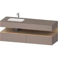 Duravit Einbauwaschtisch-Möbel-Set Qatego 160x50x60cm, Kon-WTU, B li, Ei nat/b ma