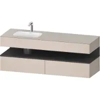 Duravit Einbauwaschtisch-Möbel-Set Qatego 160x50x60cm, Kon-WTU, B, B l, gra m/ta m