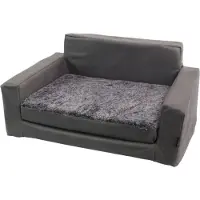 Nobby Komfortsofa Enock dunkelgrau, Maße: 54 x 38 x 18/26 cm