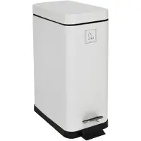 SVITA STM10 Mülleimer Treteimer 10l inkl. Inneneimer Softclose-Deckel Weiß