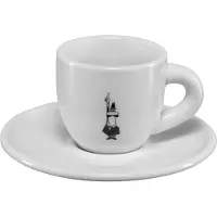 Bialetti Y0TZ097, Einzelbild, 0,08 l, Weiß, Porzellan, Kaffee, Rund