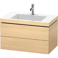 Duravit Waschtischunterschrank c-bonded L-Cube 80x48cm, 1 HL, med. Ei, 2 Schub., wandhängend