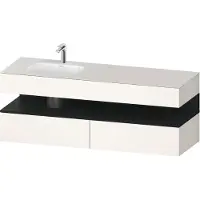 Duravit Einbauwaschtisch-Möbel-Set Qatego 160x50x60cm, Kon-WTU, B l, Ei sw/we matt