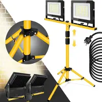 Toolight Led-Bau-Halogenlampe Auf Stativ Rsl006-2X100N Yellow