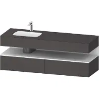 Duravit Einbauwaschtisch-Möbel-Set Qatego 160x50x60cm, Kon-WTU, B li, we m/Grap ma