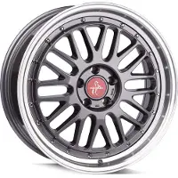 KESKIN 19 Zoll KT22 5x120 ET35 Alufelgen TITAN GREY LIP POLISH