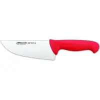 Arcos Fleischermesser Farbe - Prof 295822 Edelstahl Nitrum und mango ergonomische rote Polypropylenklinge und 17 cm Klinge, Vitrine