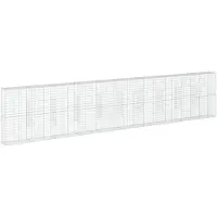 vidaXL Gabione mit Deckel 1000x50x200 cm Verzinktes Eisen