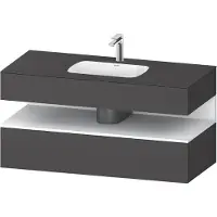 Duravit Einbauwaschtisch-Möbel-Set Qatego 120x55x60cm, w m/Gr m, Kon-WTU, Nischenb