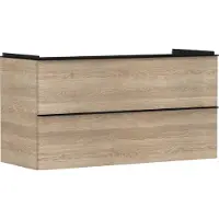 Hansgrohe Xelu Q Waschtischunterschrank, 1180x475, 2 Schubkästen, für den Waschtisch, 54037670, Farbe: Möbel Eiche Natur/Griff Mattschwarz