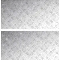 vidaXL Treppe Tritt 2 stk. 100 x 50 cm Silber Aluminium Rechtwinklig