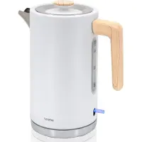 Briebe KT1165WHT, 1,7 l, 2200 W, Weiß, Edelstahl, Wasserstandsanzeige, Überhitzungsschutz