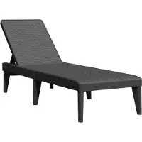 vidaXL Sonnenliege Anthrazit 186x60x29 cm PP