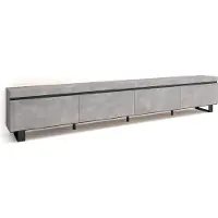 Skraut Home TV-Schrank, Lowboard, 320x35x57 cm, Für großformatiges TV, Industriedesign, Zementgrau
