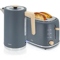 Briebe SKT1167GRY, Grau, Holz, 1,7 l, 2200 W, 2 Scheibe(n), 870 W, 2 Stück(e)
