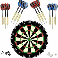 COFI Dartscheibe mit klammerfreiem Bullseye, 18 g Stahlspitze, Dartscheiben-Montagesets enthalten