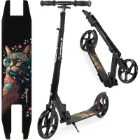 HyperMotion Zweirädriger Stadtroller VIBE Black – Belastbar bis 100 kg