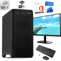 MEG-BAR Komplett PC - Office - Multimedia - Intel i5 6x 4,3 GHz 16GB DDR4 Ram 512 SSD WLan Schallgedämmt 24" Monitor - Drahtlose Tastatur und Maus - Office 2019 - Windows 11