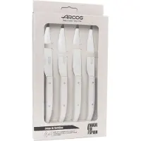 Jamon 4-tlg. Set mit 4 Stück mikroperlenfarbenen Hackmessern white micro-pearl