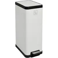 SVITA STM18 Mülleimer Treteimer 18l inkl. Inneneimer Softclose-Deckel Weiß