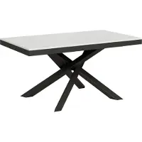 Itamoby Ausziehbarer Tisch 90 x 160/264 cm, Gestell Volantis Evolution, Esche weiß, Anthrazit