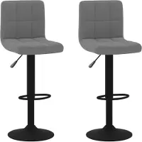 vidaXL Barhocker 2 Stk. Dunkelgrau Samt
