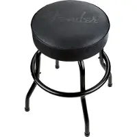 Fender Barhocker mit geprägtem schwarzem Logo schwarz/schwarz 24"