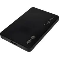 Logilink UA0256, HDD-Gehäuse, 2.5", SATA, Serial ATA II, Serial ATA III, 5 Gbit/s, USB Anschluss, Schwarz