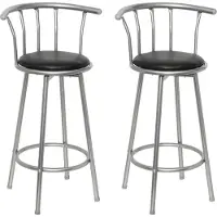 vidaXL "im Angebot" Barhocker 2 Stk. Schwarz Kunstleder - Barhocker CC20304