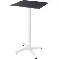 Oviala Hoher Gartentisch 60 x 60 cm neigbar schwarze Laminatplatte - Opéra