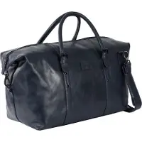 Mustang Leder Reisetasche Natal Manchester Travelbag Navy dunkelblau
