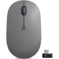 Lenovo Go Multi-Device, Beidhändig, Optisch, RF Wireless + Bluetooth, 2400 DPI, Schwarz, Grau
