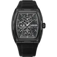 Police Creed Skeleton Herrenuhr mit Silikonarmband
