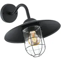 Eglo MELGOA, Oberfläche, 1 Glühbirne(n), E27, IP44, Schwarz