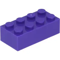 LEGO 2x4 Stein 3001 - 250 Stück Dunkles Lila