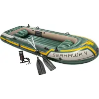 Intex 66334NP Seahawk 4 Schlauchboot Set mit Paddel und Pumpe Paddelboot Boot
