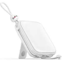 JOYROOM Powerbank mit USB-C- iPhone Kabel Ständer Cutie Series 10000mAh 22,5W (JR-L008) Weiß