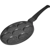 Cheffinger Pfannkuchen Pfanne Ø26cm 7 Fächer Induktion Alu Guss Spiegelei Crepespfanne Pancake geeignet für alle Herdarten