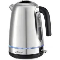 Maestro MR-050 Elektrischer Wasserkocher mit Beleuchtung silberfarben 1 7 L