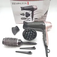 Remington Haartrockner Ionisch 2200W Bürste 45mm 1 Diffusor 2 Konzentratoren Leistungsstark Haartrocknersatz Beauty Profi