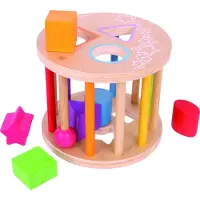 Bigjigs Holz Formen Sortierbox Zylinder - Lernspielzeug für Kinder