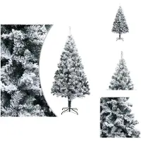 vidaXL Künstlicher Weihnachtsbaum mit Schnee Grün 180 cm PVC - Weihnachtsbäume