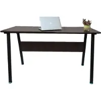 Vdd Computertisch Schreibtisch Tough - 130 cm breit - schwarzes Metall braunes Holz