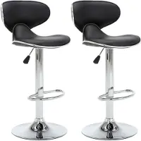 vidaXL "im Sonderangebot"2er Set Barhocker Tresenhocker - Modern Barstuhl - Schwarz Kunstleder - Barhocker design 2026 800626