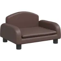 Syfax Hundebett Braun 50x40x30 cm Kunstleder